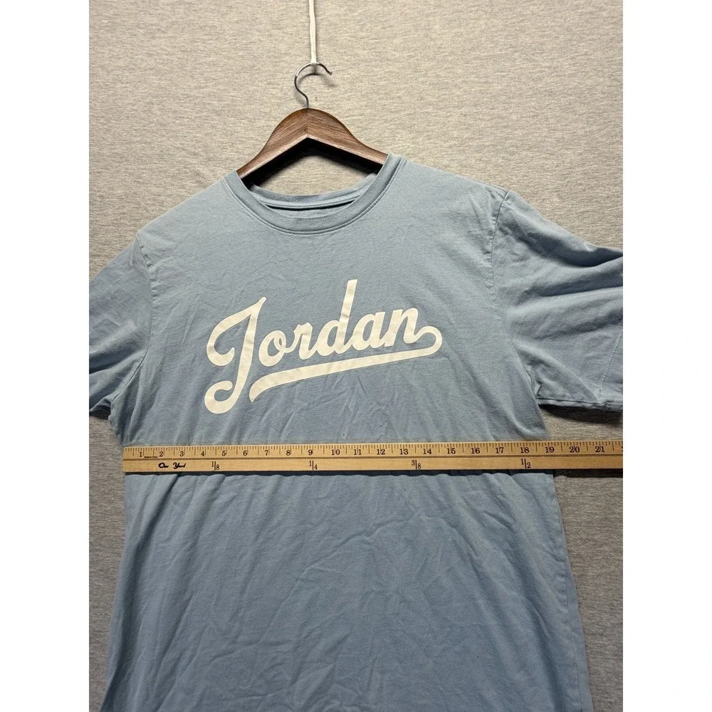 Air Jordan Flight MVP T Shirt Mens Large Light Blue Graphic Script Spellout Logo